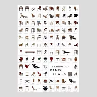 A Century Of Danish Chairs Poster 100cm X 70cm • £20