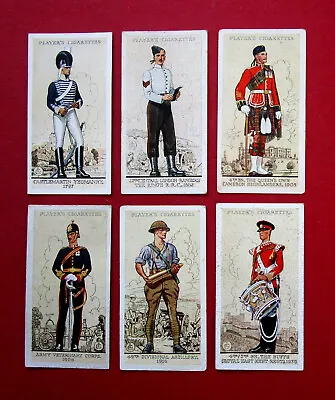 6 Player 1931 Cigarette Cards Uniforms Of The Territorial Army 4-13-22-25-33-45 • £1.59