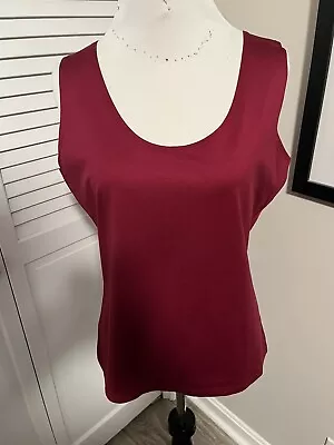 A'nue Ligne Women's Maroon Tank Top L1 88% Tactel 12% Lycra • $9.99