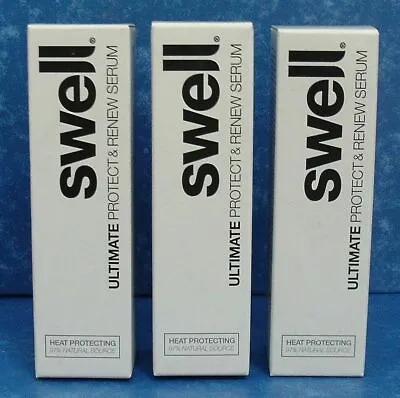 SWELL Ultimate Protect & Renew Hair Serum Heat Protection 3 X 30ml (90ml) • £8.95