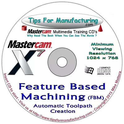 Feature Based Machining (FBM) Toolpaths  For  Mastercam  X7 Thru X9 • $79