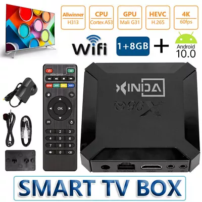 WI-FI HD AU PLUG Android 10 4K Smart TV 1+8GB X96Q Media Player Media Player UHD • $33.99