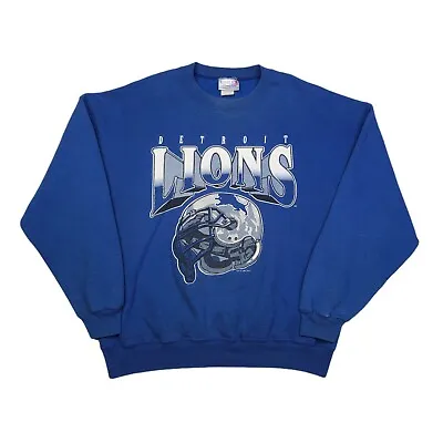 Vintage 90s Detroit Lions Crewneck Sweatshirt 2XL XXL 1995 Chalk Line NFL  • $59.99