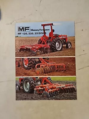 Vintage 1978 Massey Ferguson 120 220 25 Disc Harrow Dealer Sales Brochure  • $12.95