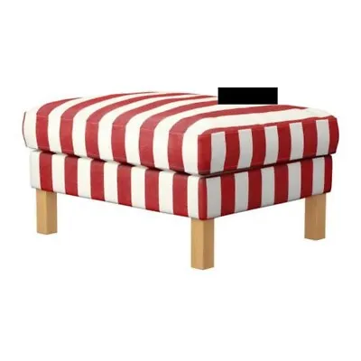 Ikea Karlstad Footstool Cover - Rannebo Red/White 301.582.92 • £85