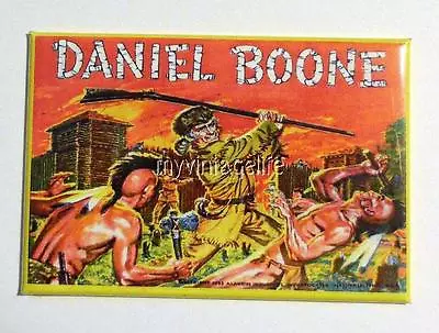 DANIEL BOONE Metal LUNCHBOX   2  X 3  Fridge MAGNET ART • $8.25