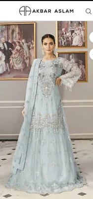 Pakistani Designer Lengha Akbar Aslam Large Wedding Bargain  • £100