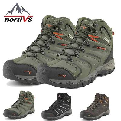 NORTIV 8 Men's Hiking Boots Outdoor Lightweight Waterproof Non Slip Travel Shoes • $54.99