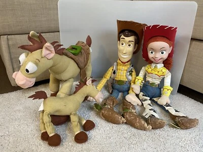 £34.99 • Buy Vintage Disney Woody Jessie & Bullseye Plush 20” Big Sizes Bundle