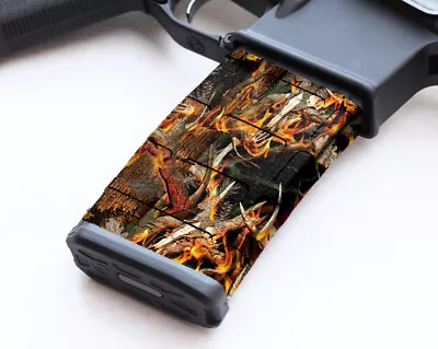 Magazine Wrap CAMO FIRE BUCK AR Vinyl Skin 5.56 .223 Airsoft ARM30-1008 • $12.99