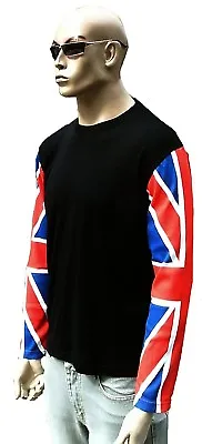 Union Jack London Scooter Mods Punk Rock Long SHIRT S/M • £22.63