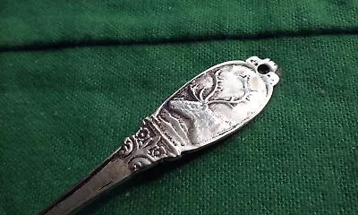 Vintage Silver-Tone/ Plated Souvenir Collector Spoon W/ ELK Image BPOE? • $9