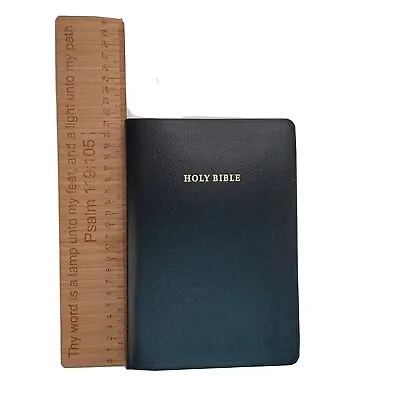KJV Bible French Morocco Leather Black Authorised King James Version Present • $142.11