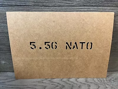 Genuine Oil Board Ammo Can Box Stencil 7x10” 3/4” Letters LARGE Marsh 5.56 NATO • $7.50