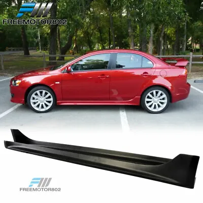 Fit 08-17 Mitsubishi Lancer OE Style PP Side Skirts Rocker Panel Extension • $139.99