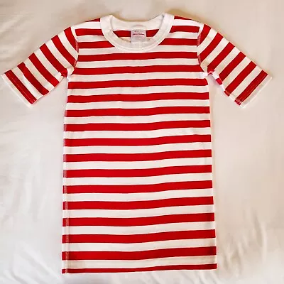 Hanna Andersson Child's Red/White Striped Pajama Top Size 14 Organic Cotton • $10.50