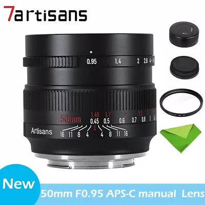 7artisans 50mm F0.95 APS-C Manual Large Aperture Lens For Fujifilm Fuji X Mount • $165