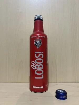 $6 • Buy 2022 Aluminum Bud Light UNM New Mexico Lobos Empty Bottle
