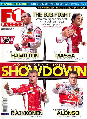 F1 RACING MAGAZINE - OCTOBER 2007 - THE BIG FIGHT -  Excellent Condition • £2.75