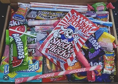 50 American Sweets Gift Box USA Candy Hamper Laffy Taffy Airheads Jolly Rancher • £9.95