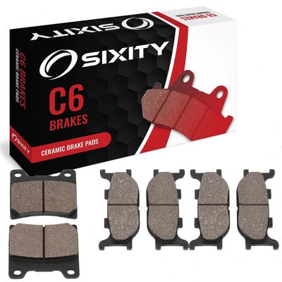 $22.82 • Buy Front + Rear Ceramic Brake Pads 1999-2008 Yamaha XVS1100 V Star 1100 Custom Pv