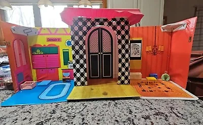 Vintage 1968 Mattel Barbie Family Doll House With Some Furniture As Shown • $39.95