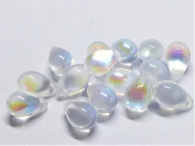 £2.79 • Buy 9 (mm) 10 (mm) CZECH GLASS TEARDROP/DROP BEADS - VARIOUS COLOURS/QUANTITIES