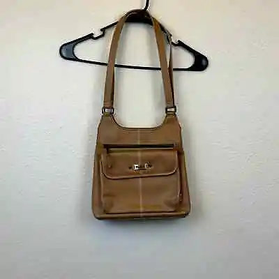 Vintage 90s Mudd Brown Vegan Leather Purse Pockets Shoulder Bag • $29.99