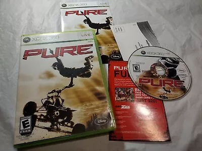 Pure (Microsoft Xbox 360 2008) ATV Racing Game CIB Clean 100% Complete Disney  • $14.99