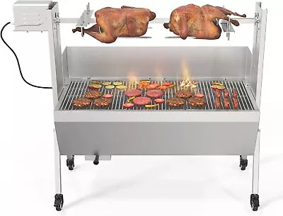 176LBS Spit Rotisserie Grill Roaster 25W BBQ Small Pig Lamb Rotisserie Roaster • $237.95