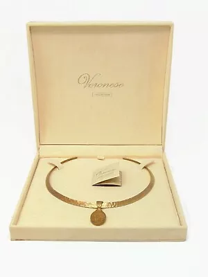 Veronese 18K Gold Over Sterling Silver Hammered Necklace Pendant NIB • $60