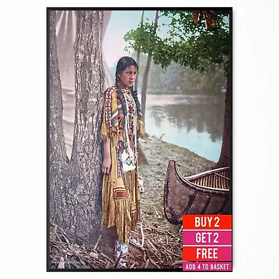 £5.99 • Buy Native American Indian Minnehaha Portrait 1897 Vintage Photo A4 Picture