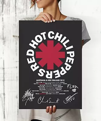 $69.50 • Buy Red Hot Chili Peppers Australia Tour 2019 Autographed Poster Print. A3 A2 A1 