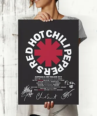Red Hot Chili Peppers Australia Tour 2019 Autographed Poster Print. A3 A2 A1  • $76.05