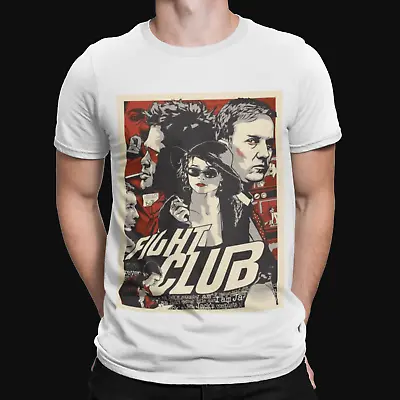 Fight Club Group T-shirt - Movie Poster 80s Shark Film Retro Yolo Gift TV Action • £8.39