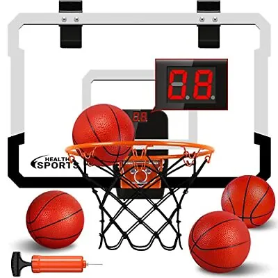 Indoor Mini Basketball Hoop With Electronic Scoreboard - Over The Door Basket... • $31.99