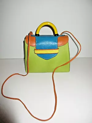 Vintage Maxx New York Colorful Lime Green  Shoulder Satchel Handbag • $29.99