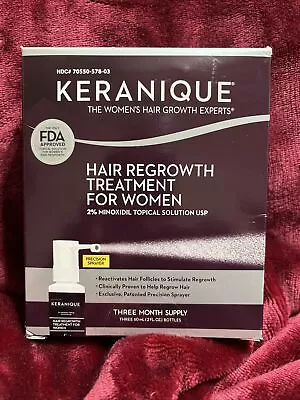 Keranique Women Hair Regrowth Treatment 2% Minoxidil 3 MONTH 90 DAYS SUPPLY New • $29.95