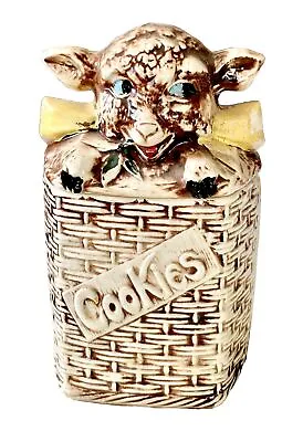 Vintage 1956 McCoy Lamb In A Basket Cookie Jar Collectible • $30