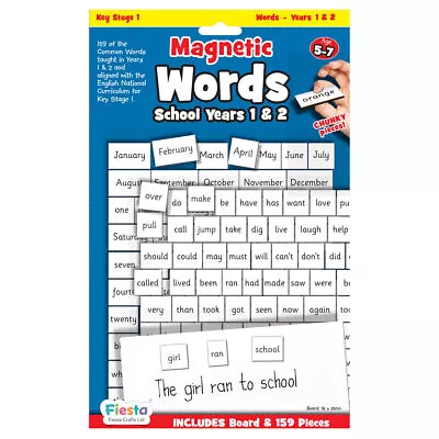 Fiesta Crafts | Magnetic Words Activity Chart | For School Years 1 & 2 Age 5-7 • £15.15