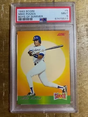 1993 Score Boys Of Summer Mike Piazza RC Insert #5 PSA 9 Low Pop Dodgers • $34.99