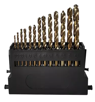 M42 HSS 8% Cobalt Twist Drill Bits 13 Piece Set (1mm-6.5mm) + Storage Box • £13.99