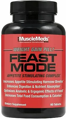 MuscleMeds FEAST MODE Weight Gainer Pills Appetite Stimulator 90 Capsules  • $29.99