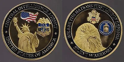 CIA USA Statue Of Liberty Gold-Plated Commemorative Token/Medal Challenge Coin • $15