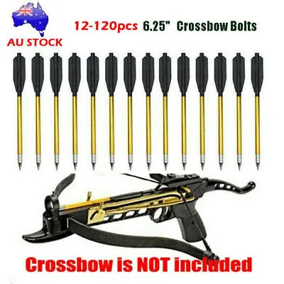 12-120pcs 6.25  Bolts Arrow Aluminium Shaft Arrows For 50-80Lbs Hunting Bolts • $22.65