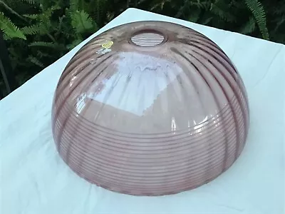 RARE Vintage French LIGHT PURPLE PINK GLASS Lamp Shade CVV VIANNE Made In France • $65