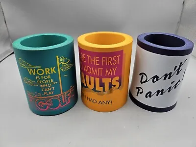 Lot Of 3 Vintage Beer Beverage Holder Can Original Koozie Novelty Joke Meme  • $20