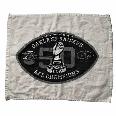 Oakland Raiders 50th Rally Towel AFL Champions 18” X 15” New • $16.74