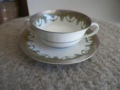 A Lanternier & Co. 2 Handled Cup And Saucer LNT 43 5 Available • $10.30