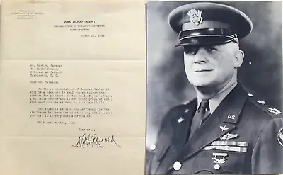 Henry Arnold WWII US Air Forces Commander War Dated War Department Signed Letter • $525
